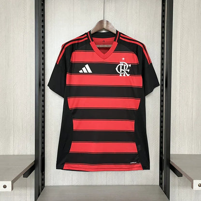 Jersey Flamengo Home 2025 s/n° Fan Version Adidas Men's - Red+Black
