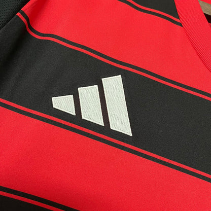Jersey Flamengo Home 2025 s/n° Fan Version Adidas Men's - Red+Black