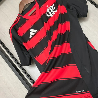 Jersey Flamengo Home 2025 s/n° Fan Version Adidas Men's - Red+Black