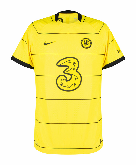 Jersey Chelsea Away 21/22 Amarela Listrada