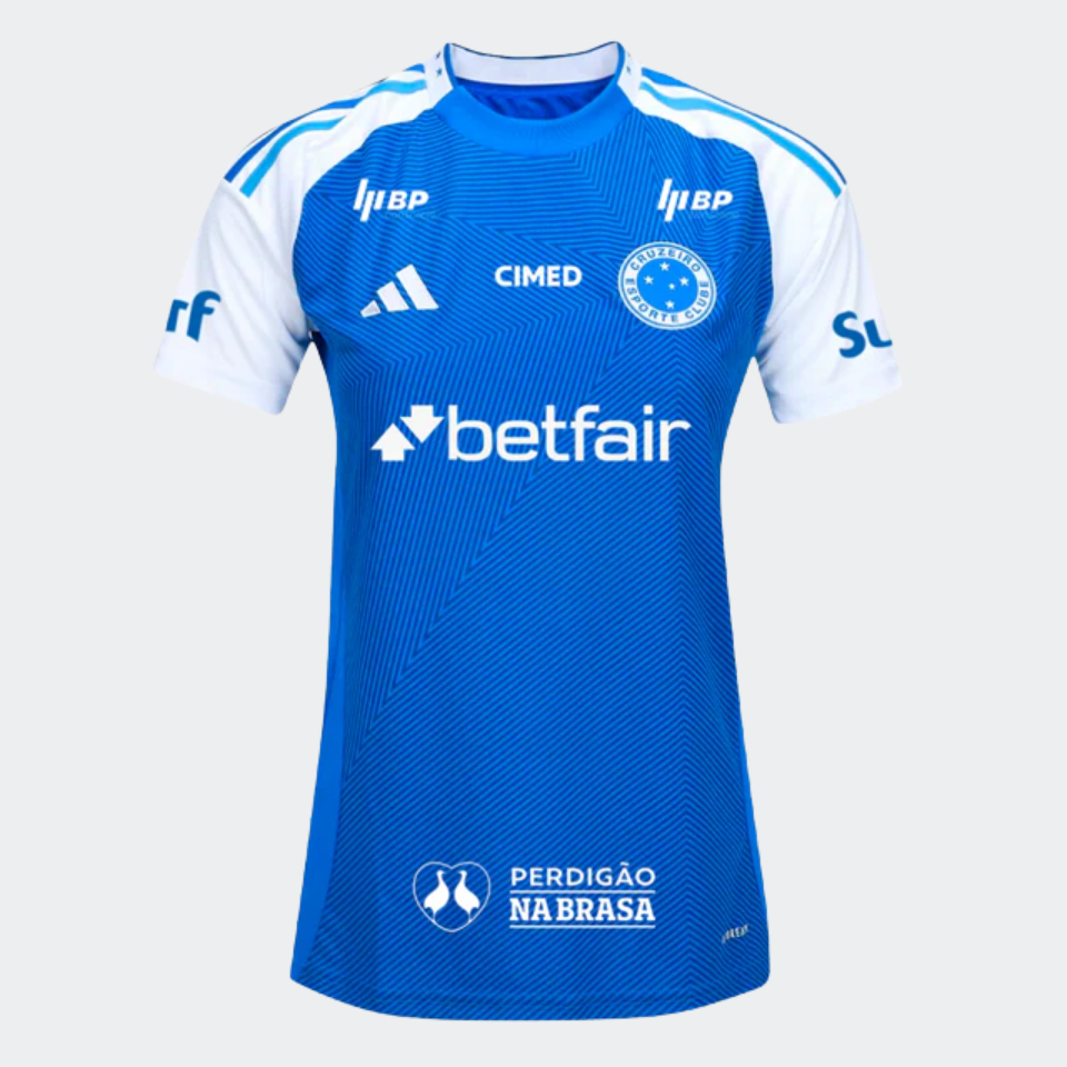 Jersey Women's Adidas Cruzeiro 2025/26 I Com Patrocínios