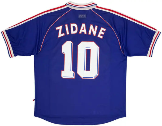 1998-00 France Home Shirt Zidane #10