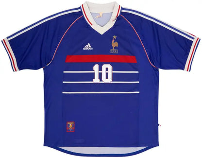 1998-00 France Home Shirt Zidane #10