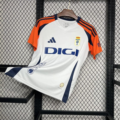 Jersey Real Oviedo White Away Away 24/25 Men's