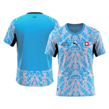 Switzerland Goalkeeper Soccer Jersey World Cup 2026 Blue - Fan Version