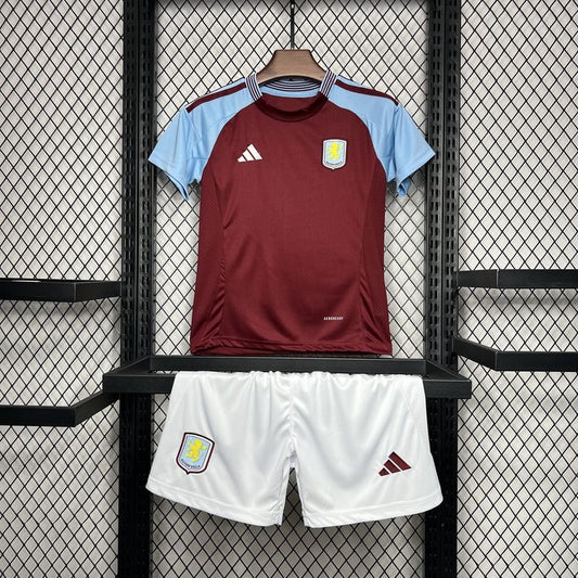 Kids Set Aston Villa Home 24/25 - Burgundy