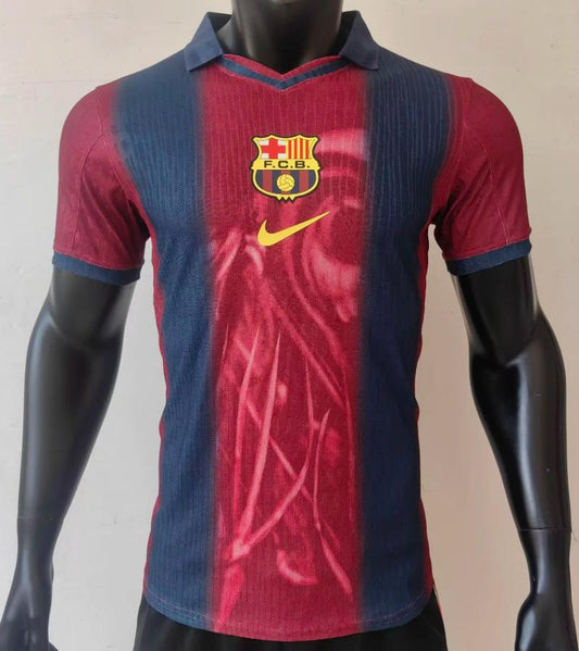 Cj X X FC Barcelona Retro 2000/01 Home Skeleton Player - Slim Fit