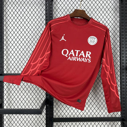Paris Saint-Germain 2025/26 Red goalkeeper Long Sleeve Jersey
