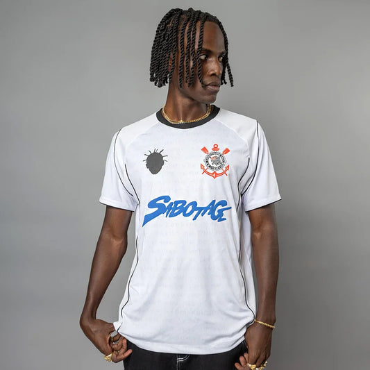 Camiseta Corinthians Sabotage Men's - Black+White