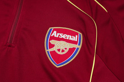 Arsenal Retro Training Kit - Edition Bordô and Yellow with 3 Listras