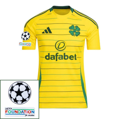 Celtic Away 2024/25 Patches UCL UEFA Foundation (Official Printing)