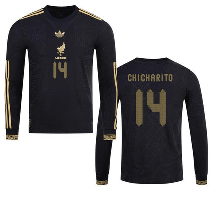 Mexico Chicharito 2025 Special Edition Long Sleeve Third Player Version Jersey by [Slim Fit]