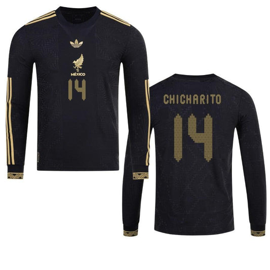 Mexico Chicharito 2025 Special Edition Long Sleeve Third Player Version Jersey by [Slim Fit]