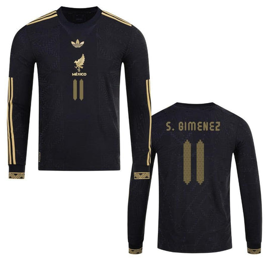 Mexico Santiago Giménez 2025 Special Edition Long Sleeve Third Player Version Jersey by [Slim Fit]