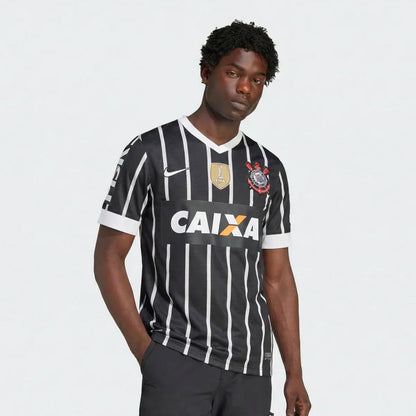 Jersey Retro Corinthians Away 2013 Black/White Men's