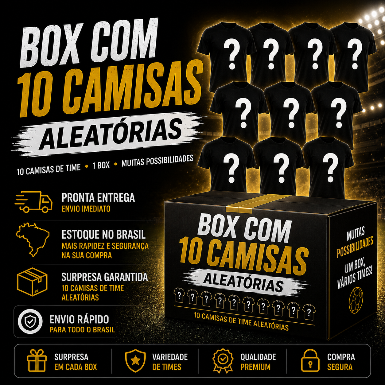 Box - 10 Jersey Misteriosa (envio imediato)