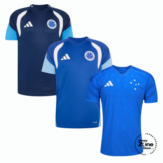 Combo 3 Jerseys Cruzeiro Training and Home 2026/27 - Kit 3 - Fan Version