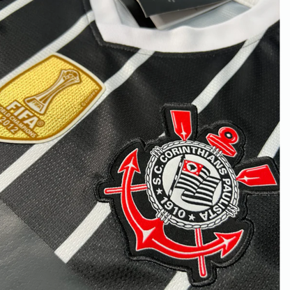 Jersey Retro Corinthians Away 2013 Black/White Men's