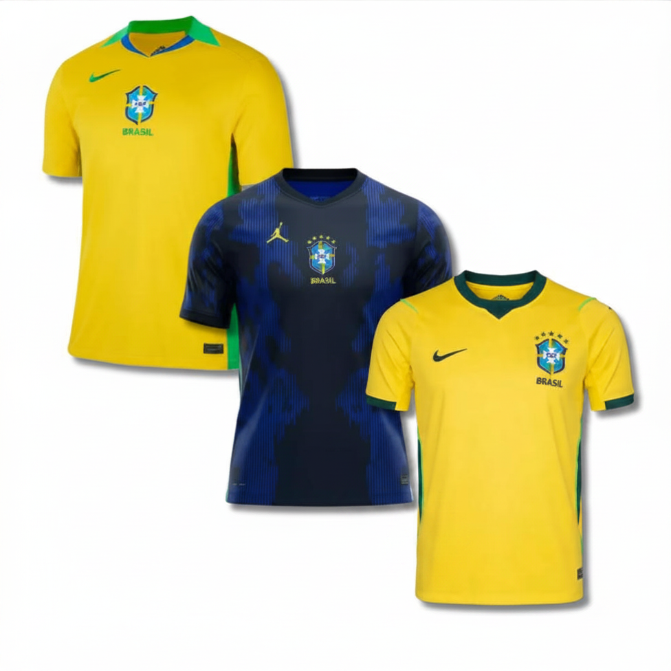 Combo 3 Jerseys do Brazil - Brazil - Fan Version