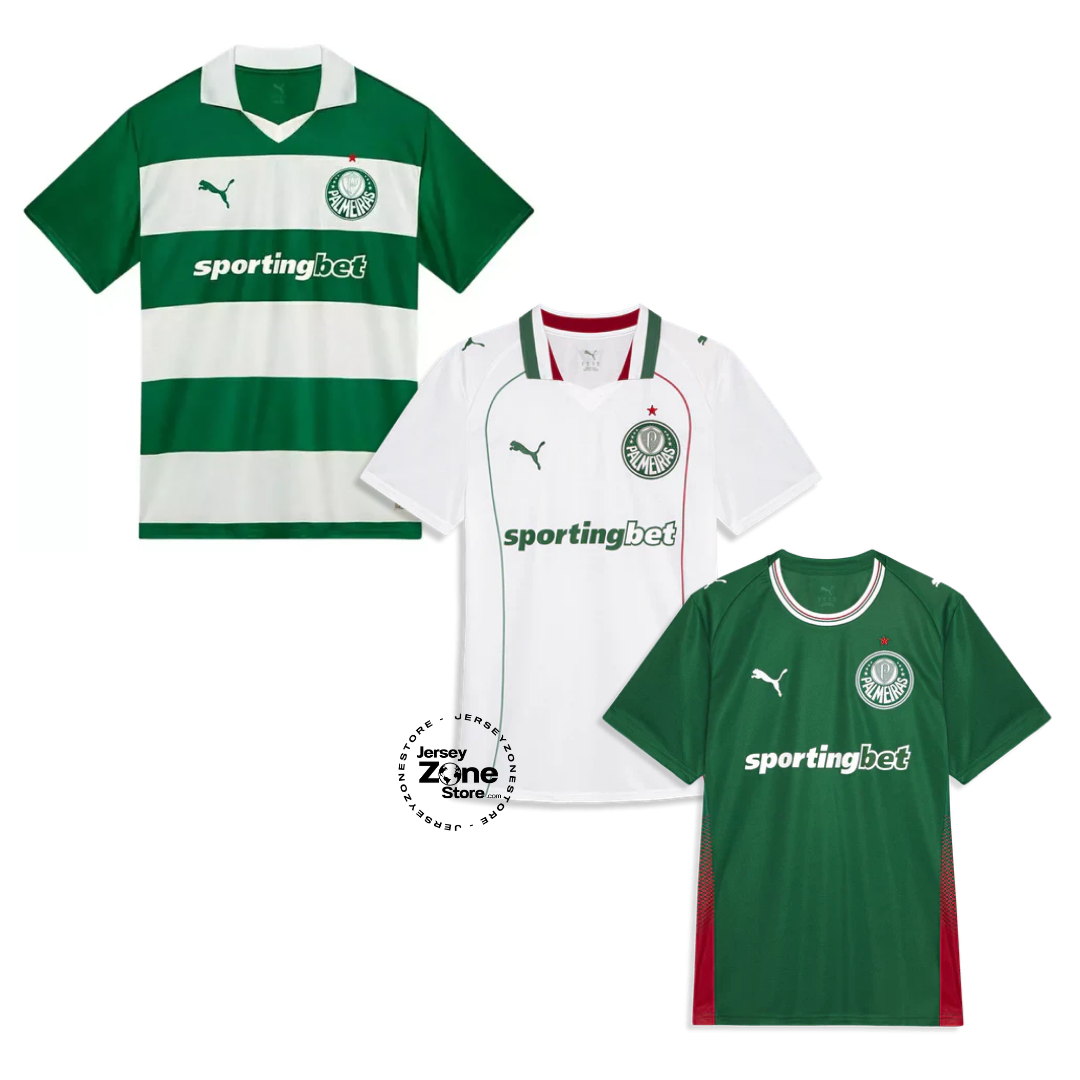 Palmeiras Home, Away and Avanti 2026 - Kit 3 - Fan Version