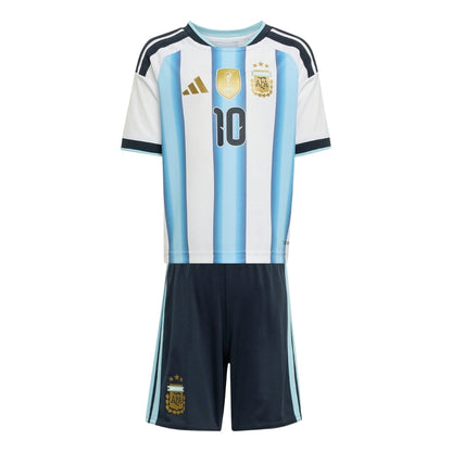 Kids Kit Argentina Home 10 Fan Jersey Shirt 2026 World Cup