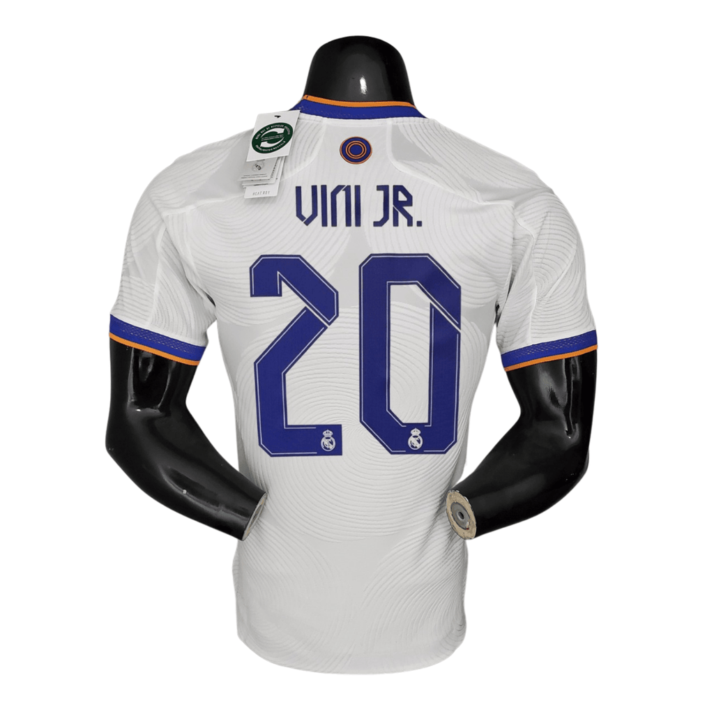 Real Madrid Home 2021/22 Vini JR. 20 FIFA WCC Patch UCL UEFA Foundation Patches - Player Version [Slim Fit]