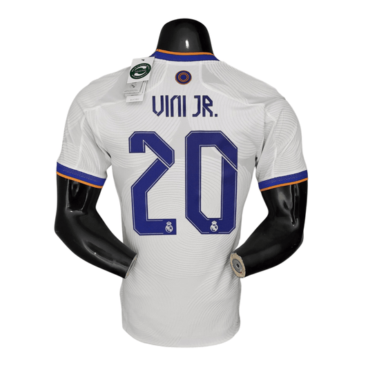 Real Madrid Home 2021/22 Vini JR. 20 FIFA WCC Patch UCL UEFA Foundation Patches - Player Version [Slim Fit]