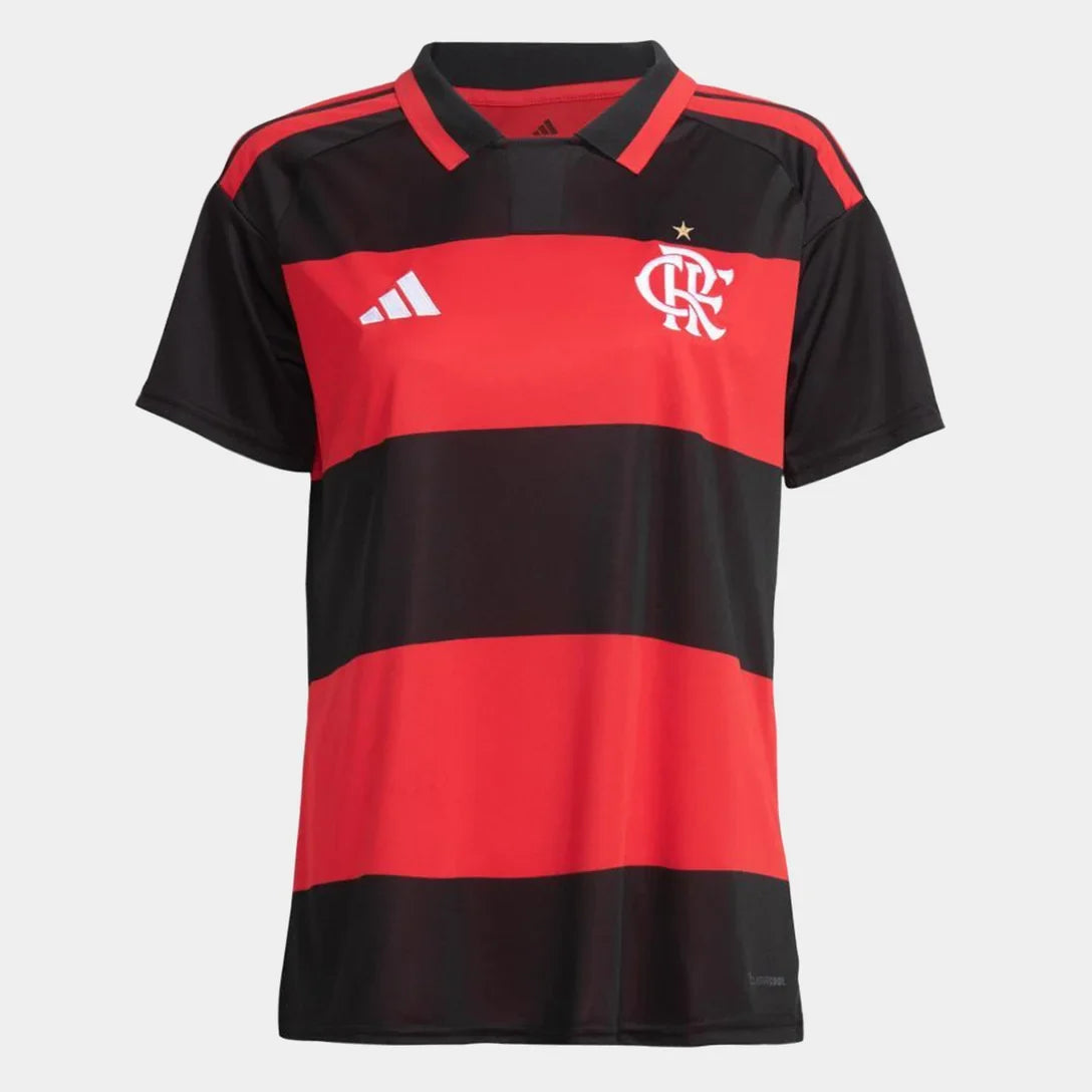 Jersey Flamengo Home 2026/27 Fan Version Adidas Women's - Red+Black