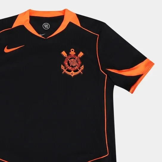 Nike Corinthians (Total 90) III 2025 - Black and Orange - Men's - Player Version Jersey