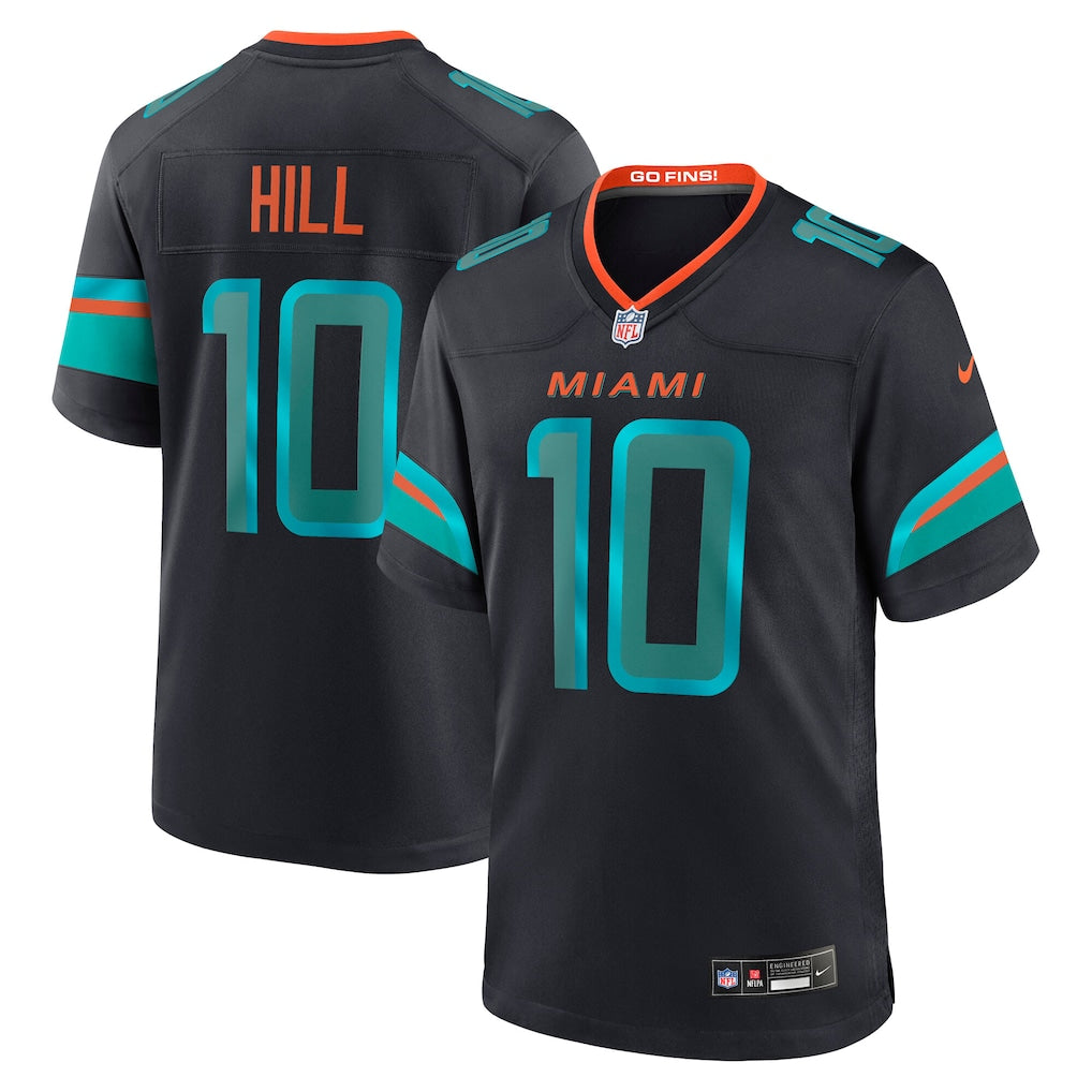 Men's Tyreek Hill Pitch Blue Miami Dolphins 2025 Rivalries Jersey - NFL