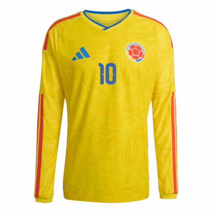 James Rodriguez Long Sleeve Colombia Home - Fan Version World Cup 2026