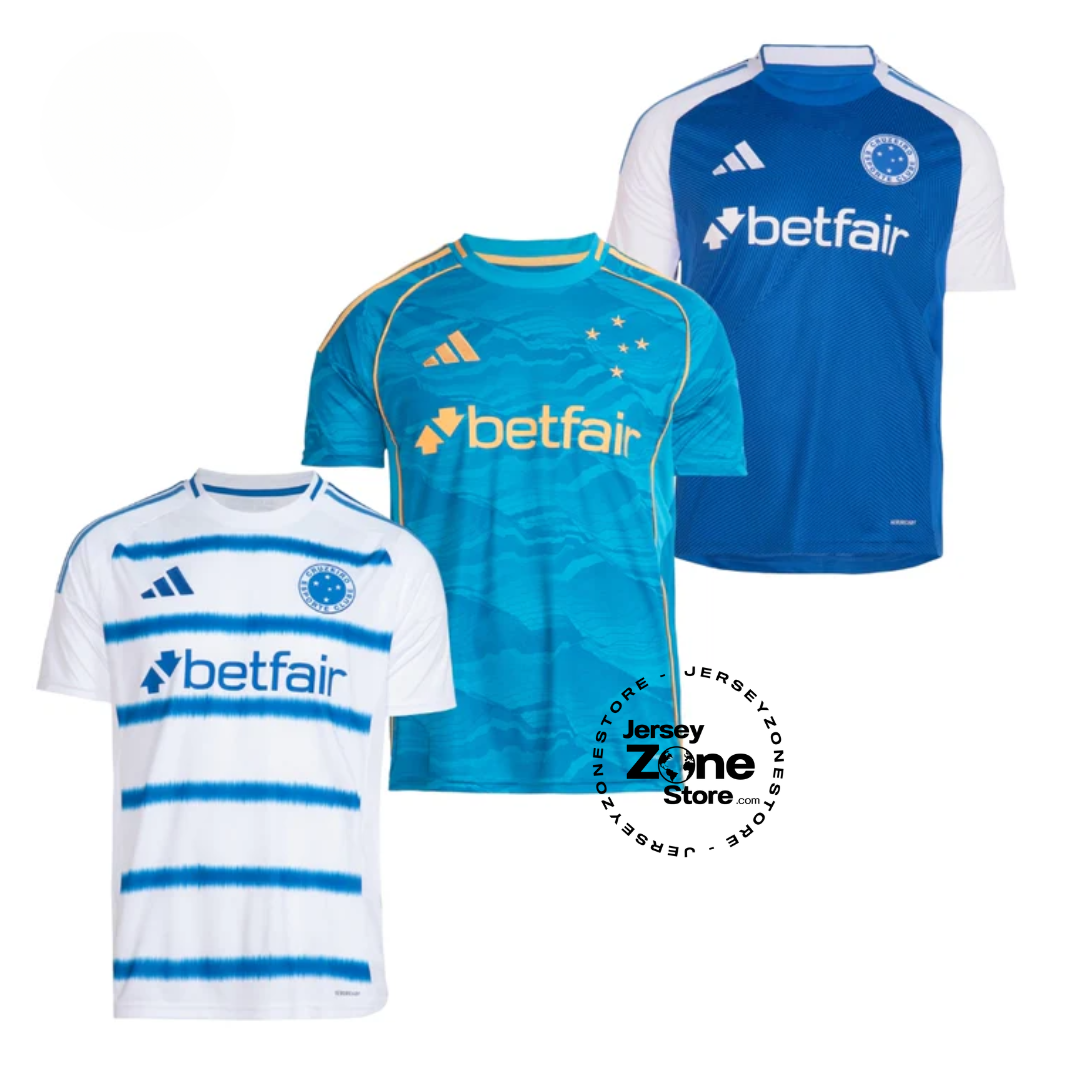 Combo Cruzeiro Home, Away and Third 2025/26 - Kit 3 - Fan Version