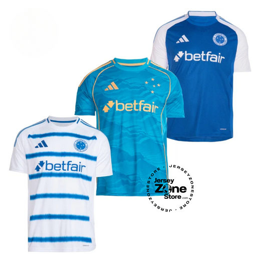 Combo Cruzeiro Home, Away and Third 2025/26 - Kit 3 - Fan Version