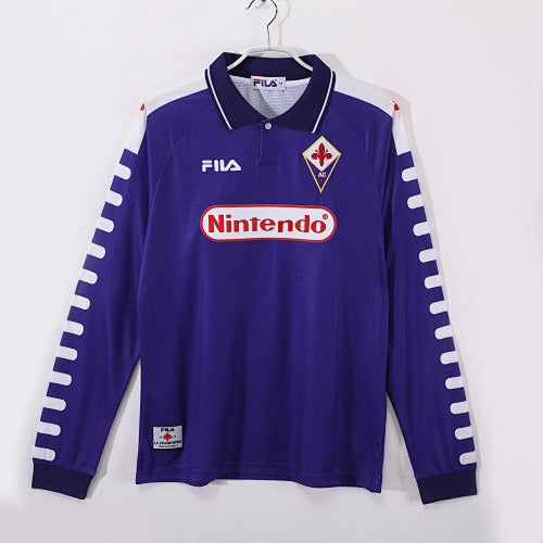 Mangas longas: Fiorentina Retro 1998/99 Home