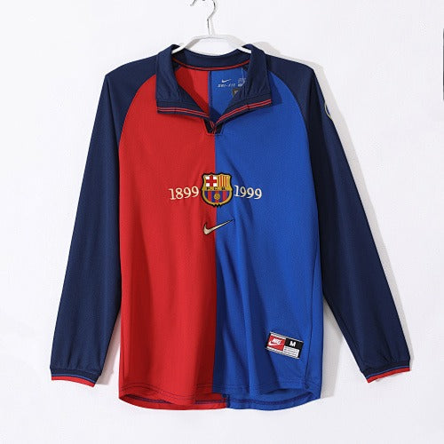 Mangas longas: Barcelona Retro 1999/00 Home