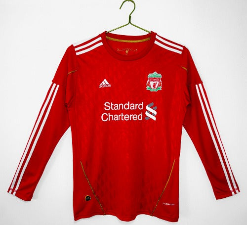 Mangas longas: Liverpool Retro 2010/11 home