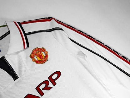 Mangas longas: Manchester United White Retro 1998/99