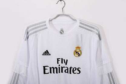 Mangas longas: Real Madrid Retro 2015/16 Home