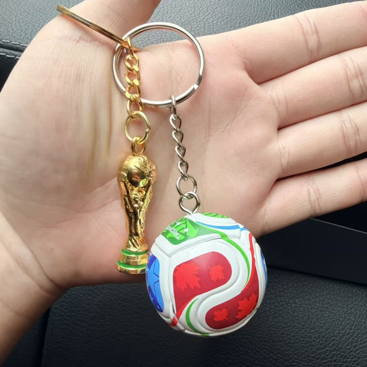 2026 World Cup Soccer Keychain - USA, Canada and Mexico