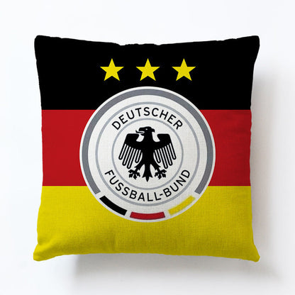 World European Football Cup Flag Club Decoration Living Room Sofa Cushion Linen Pillow Cover Sales