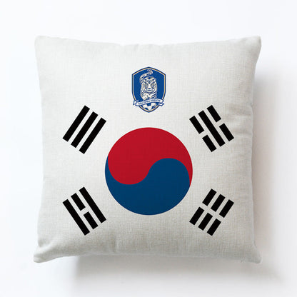 World European Football Cup Flag Club Decoration Living Room Sofa Cushion Linen Pillow Cover Sales