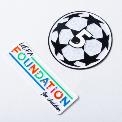 Barcelona Gavi 6 Home 2024/25 Patches UCL UEFA Foundation (Official Printing)