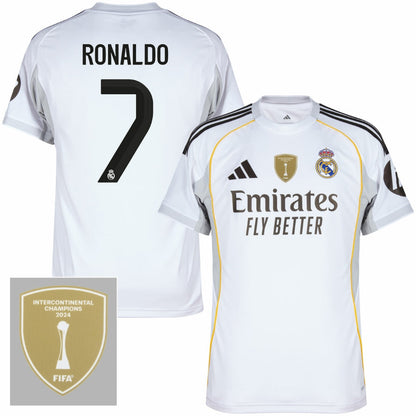 Real Madrid 7 Home Fan Jersey 2025/26 FIFA Intercontinental Champions Patch