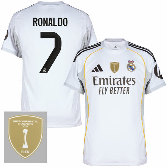 Real Madrid 7 Home Fan Jersey 2025/26 FIFA Intercontinental Champions Patch