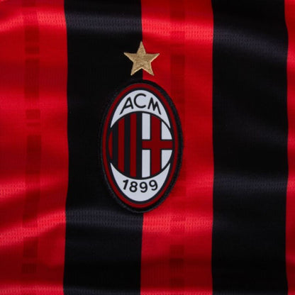 AC Milan Theo 19 Home Fan Jersey 2024/25 Patches UCL UEFA Foundation (Official Printing)
