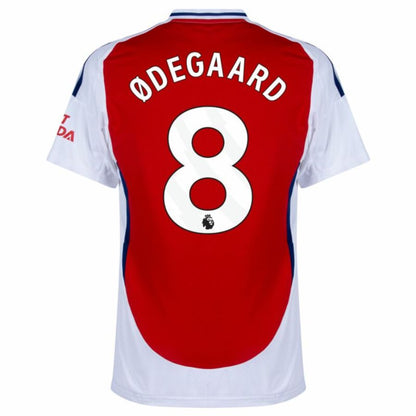 Arsenal Ødegaard 8 Home Fan Jersey 2024/25 Patches UCL UEFA Foundation (Official Printing)