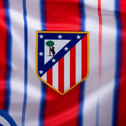 Atlético Madrid Home Fan Jersey 2024/25 Patches UCL UEFA Foundation (Official Printing)
