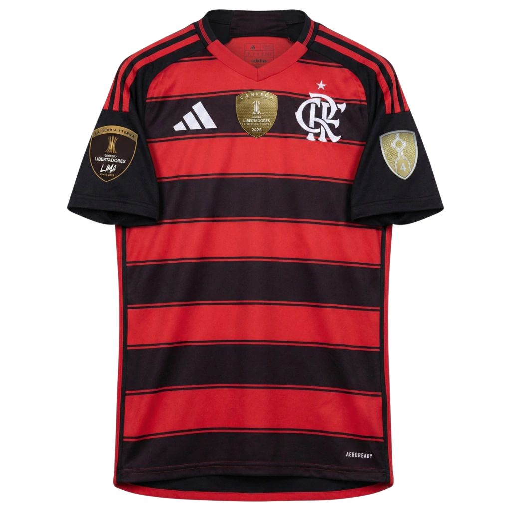 Flamengo I 2025 Fan Version Adidas Men's - Red+Black Jersey