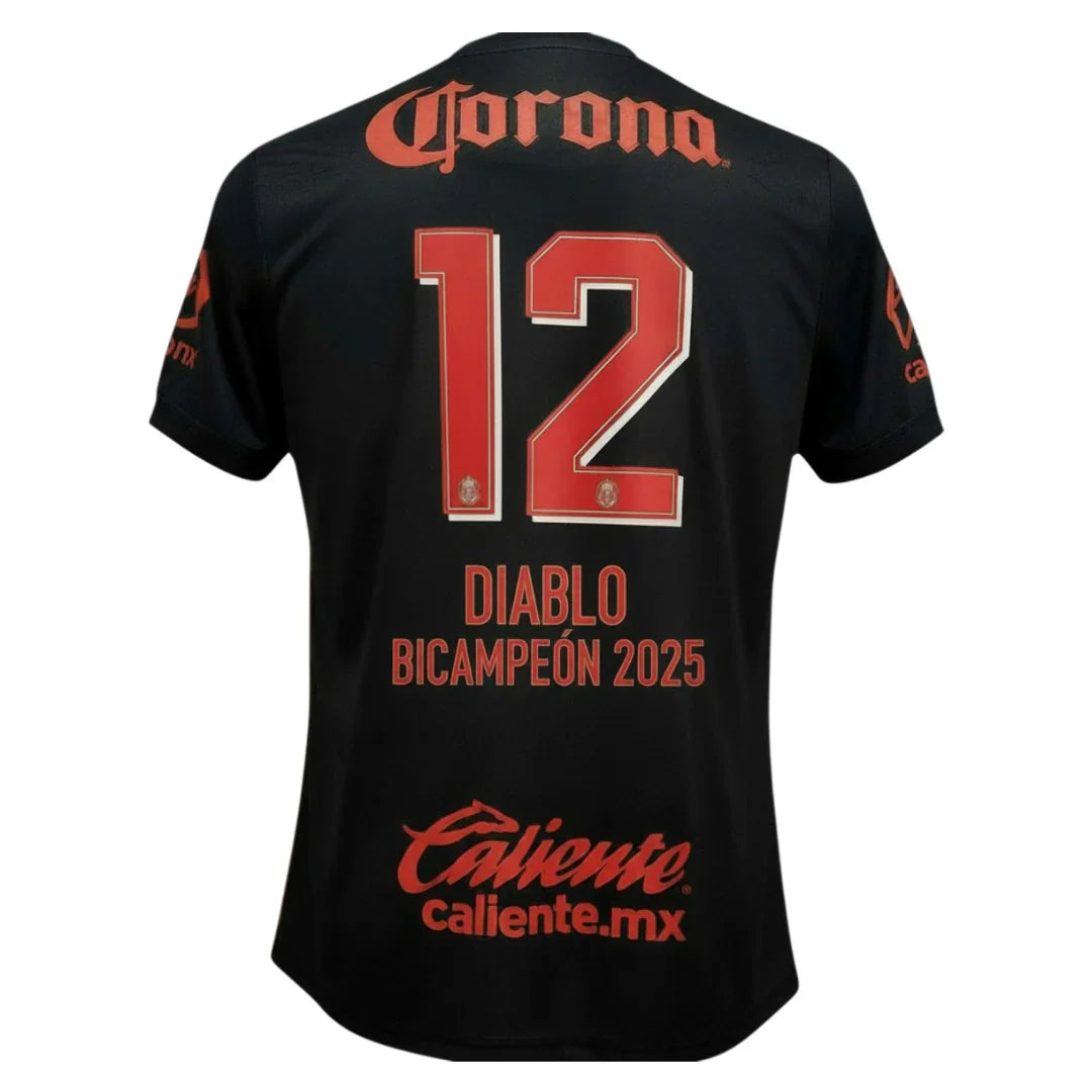 Toluca Third Negro 2025/26 - Diablo Bicampeones
