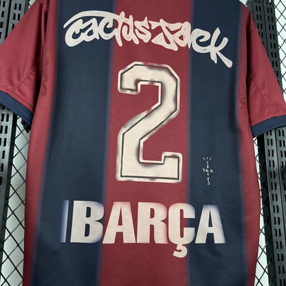CJ x x Barcelona Retro 2000/01 Home Skeleton jersey